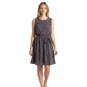 L EU 30 Pull&Bear Womens Sleeveless Dress Navy Blue Red White Patterned Casual